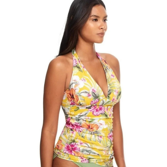 Bleu rod beattie swim suite top floral size 14 - Picture 2 of 7